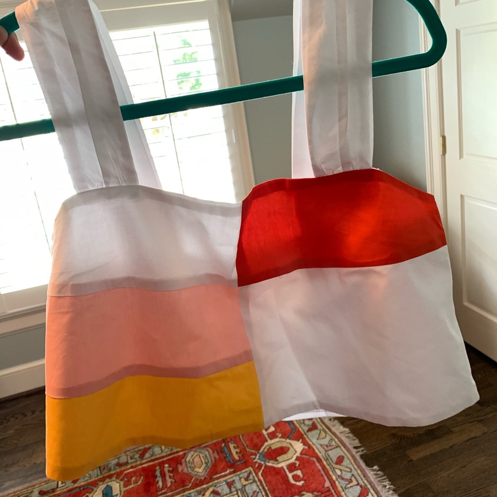 color block crop top